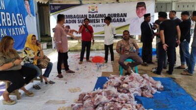 Kadin Sultra Salurkan Empat Hewan Kurban pada Idul Adha 2022