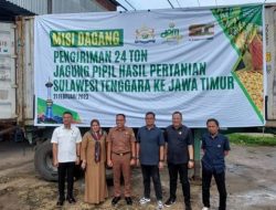 Kadin Sultra dan DPM-PTSP Kirim 24 Ton Jagung Pipil ke Jawa Timur