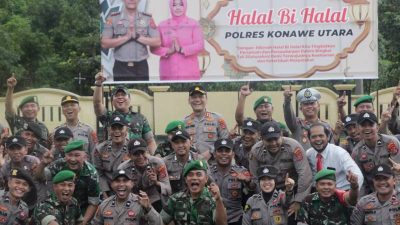 Perkuat Sinergitas Polres Konut-Kodim 1430 Gelar Apel Bersama