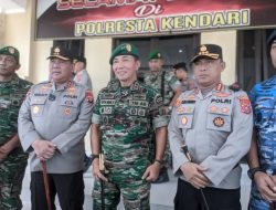 Sinergitas TNI-Polri, Pangdam Hasanuddin Sambangi Polresta Kendari