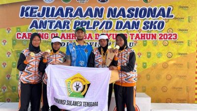 Dayung Sultra Sumbang Emas di Kejurnas PPLP Riau 2023