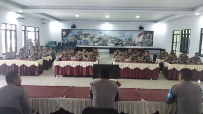 FOTO: 42 Peserta Didik SIP Angkatan 52 Gelar Latnis-Latja di Polresta Kendari