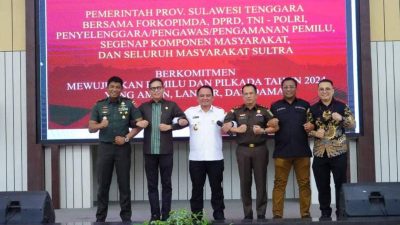 Pj Gubernur Sultra Komitmen Wujudkan Pemilu-Pilkada 2024 Aman dan Damai