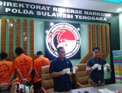 Ditresnarkoba Polda Sultra Tangkap Tiga Pengedar Sabu 475 Gram Asal Aceh