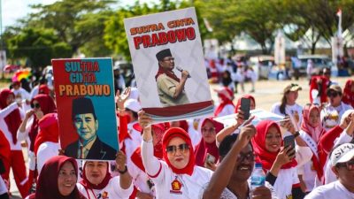 Suara Prabowo Presiden Menggema di Zumba Massal Gerindra di Bombana