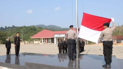 Khidmat Upacara Peringatan Hari Pahlawan di Polres Konawe Utara