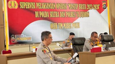 Mabes Polri Supervisi Operasi Mantap Brata Jajaran Polda Sultra Jelang Pemilu