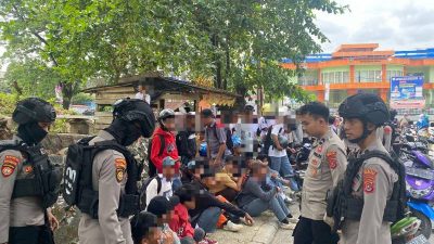 Polisi Bubarkan Tawuran Pelajar di Kendari, 1 Orang Diamankan Bawa Sajam