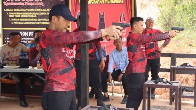 Peringati HUT ke-4, Polres Konawe Utara Gelar Lomba Menembak