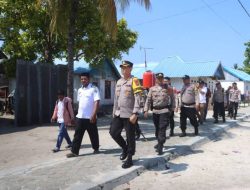 Kapolresta Kendari Tinjau Lokasi TPS Pemilu di Pulau Saponda