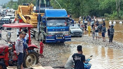 Update Banjir di Jalur Trans Sulawesi, Lalu Lintas Kendari-Sulteng Lancar