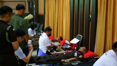 Peringati Hari Bhakti Adhyaksa 64, Kejati Sultra Gandeng PMI Gelar Donor Darah