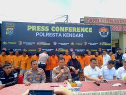 Selama Dua Bulan, Polresta Kendari Tangkap Belasan Pelaku Kejahatan