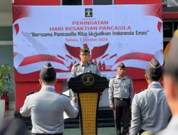 Khidmat Upacara Peringatan Hari Kesaktian Pancasila di Rutan Salemba