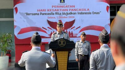 Khidmat Upacara Peringatan Hari Kesaktian Pancasila di Rutan Salemba