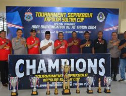 Irjen Dwi Irianto Apresiasi Suksesnya Turnamen Sepakbola Kapolda Sultra Cup