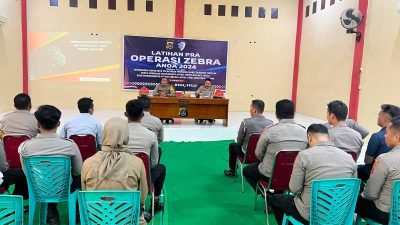 Wakapolres Wakatobi Pimpin Latihan Pra Operasi Zebra Anoa 2024