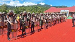 Sinergi TNI-Polri Hadapi Pilkada, Polres Kodim Konut Latihan Dalmas Bersama